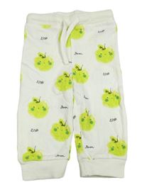 Bílé lehké tepláky s jablky Topomini