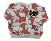 Šedá melírovaná mikina se Spidermanem Marvel