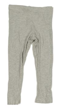 Světlešedé melírované žebrované legíny Primark