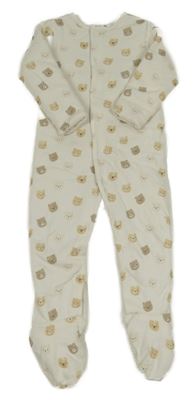 Smetanový zateplený overal s medvědy Tu