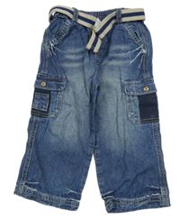 Modré cargo rifle s páskem George