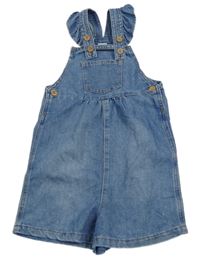 Modré riflové lehké laclové kraťasy s volánky H&M