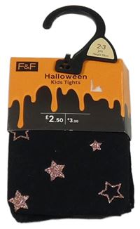 Nové - Černé silonky s hvězdami F&F