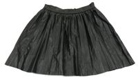 Černá plisovaná koženková sukně Page One Young