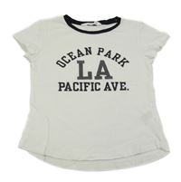 Bílé tričko s nápisem H&M