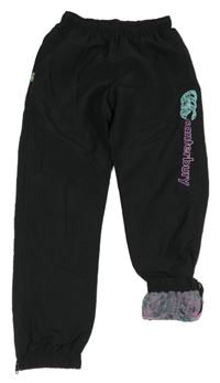 Černé šusťákové podšité kalhoty s logem Canterbury