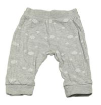 Šedé melírované lehké tepláky s mraky Ergee