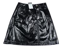 Nové - Černá koženková sukně Primark