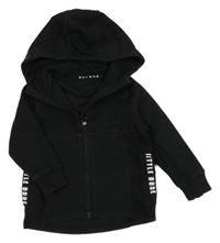 Černá propínací mikina s kapucí Nutmeg