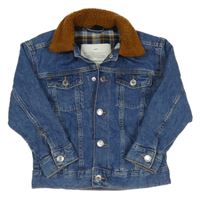 Modrá riflová podšitá bunda H&M