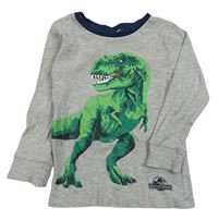 Šedé melírované pyžamové triko s dinosaurem - Jurský svět H&M
