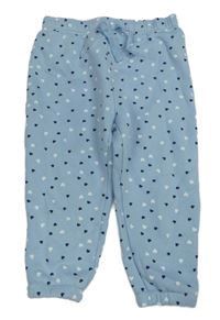 Světlemodré vzorované tepláky se srdíčky Primark