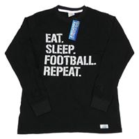 Nové - černé pyžamové triko s nápisy