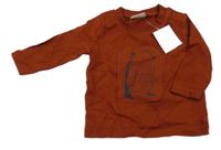 Nové - hnědé triko s medvědem Next