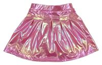 Růžová metalická sukně shein