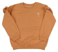 Broskvová mikina s volánky George