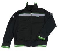 Černá bundomikina s pruhy a logem - Lacoste