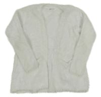 Bílý chlupatý cardigan H&M