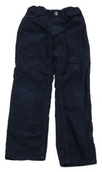 Tmavomodré skinny manšestráky H&M