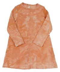 Oranžové batikované teplákové šaty 