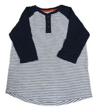 Bílo-tmavomodré pruhované triko Old Navy