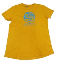 Žluté tričko s potiskem 