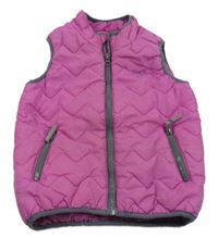 Růžová šusťáková prošívaná zateplená vesta Name it