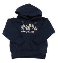 Tmavomodrá mikina s kravičkami a kapucí 