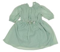 Mintové vzorované šifonové šaty Next