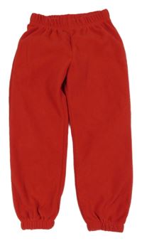 Červené fleecové tepláky H&M