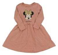 Růžové teplákové šaty s Minnie C&A