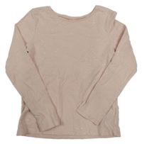 Světlerůžové třpytivé triko H&M