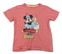 Lososové tričko s Minnie a Daisy zn. Pep&Co