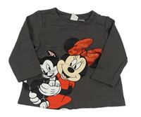 Antracitová tepláková tunika s Minnie H&M