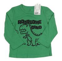 Zelené triko s dinem H&M