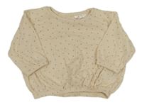 Smetanové puntíkaté triko H&M