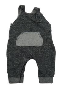 Tmavošedé melírované laclové tepláky George