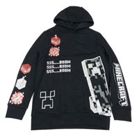 Černá mikina s kapucí - Minecraft