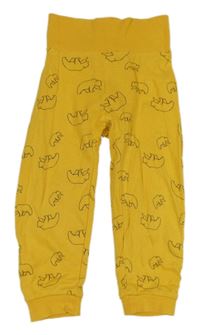 Hořčicové tepláky s medvídky Lupilu