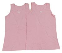 2set - 2x růžová košilka s mašlí 