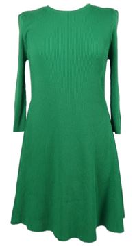 Dámské zelené žebrované pletené šaty George 