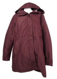 3v1 - Dámský vínový šusťákový celoroční kabát s kapucí Infinity 