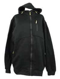 Pánská černá thermo propínací mikina s kapucí vel. 3XL