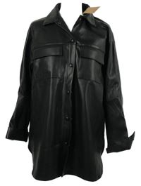 Nové - Dámská černá koženková košilová bunda Gallery 