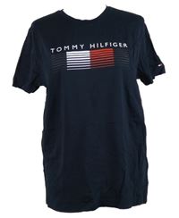 Pánské tmavomodré tričko s logem Tommy Hilfiger 