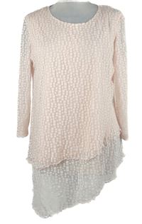 Dámská světlerůžová vzorovaná tunika s cípem Roman