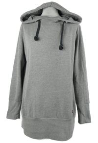 Dámská šedá tepláková tunika s kapucí Crane 