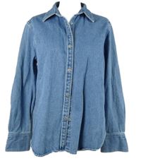 Dámská světlemodrá riflová košilová bunda H&M