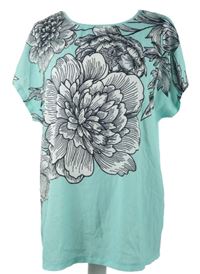 Dámská světlemodrá květovaná halenka Bonmarché 