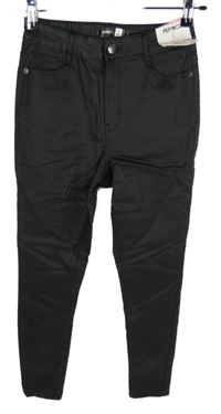 Dámské černé koženkové skinny kalhoty Pep&Co
